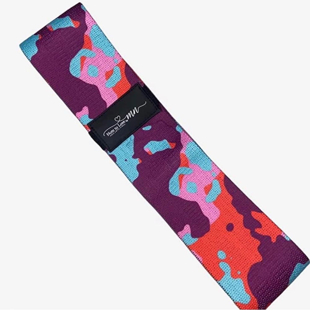 multi color camo print non slip booty band/resistence band